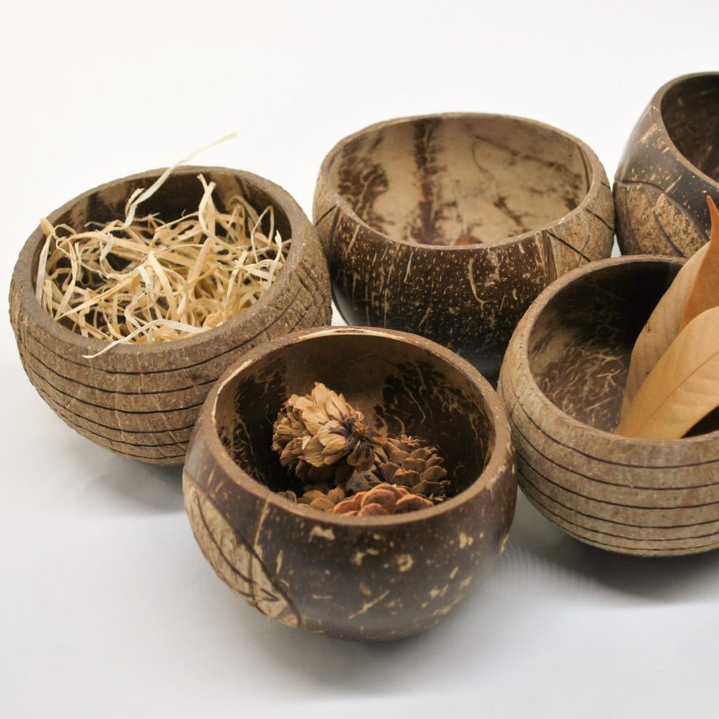 Patterned Coconut Sorting Bowls || QToys - QToys - Sticks & Stones Education