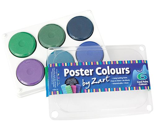 Poster Paint Palette in Cool Tones - Zart Art - Sticks & Stones Education