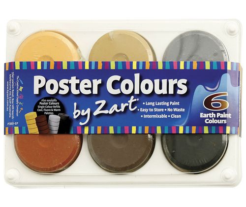 Poster Paint Palette in Earth Tones - Zart Art - Sticks & Stones Education