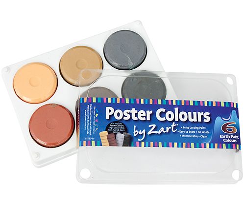 Poster Paint Palette in Earth Tones - Zart Art - Sticks & Stones Education