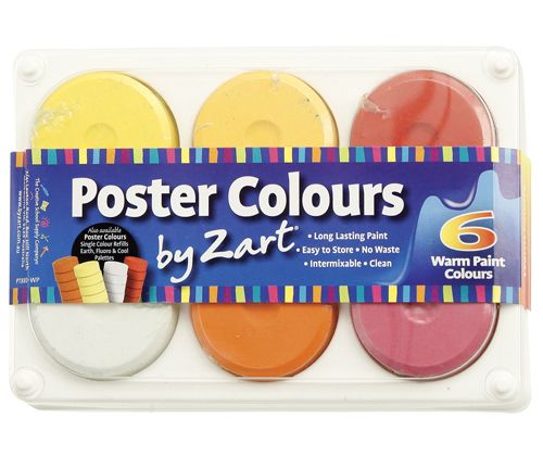 Poster Paint Palette in Warm Tones - Zart Art - Sticks & Stones Education