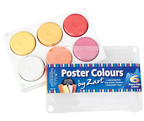 Poster Paint Palette in Warm Tones - Zart Art - Sticks & Stones Education