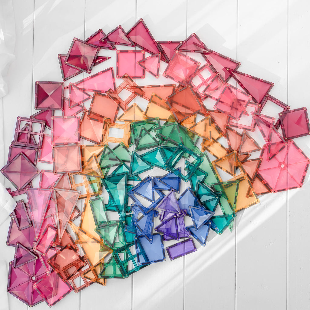 PRE-ORDER Pastel Mega Pack - 202 Piece || Connetix Tiles - Connetix Tiles - Sticks & Stones Education