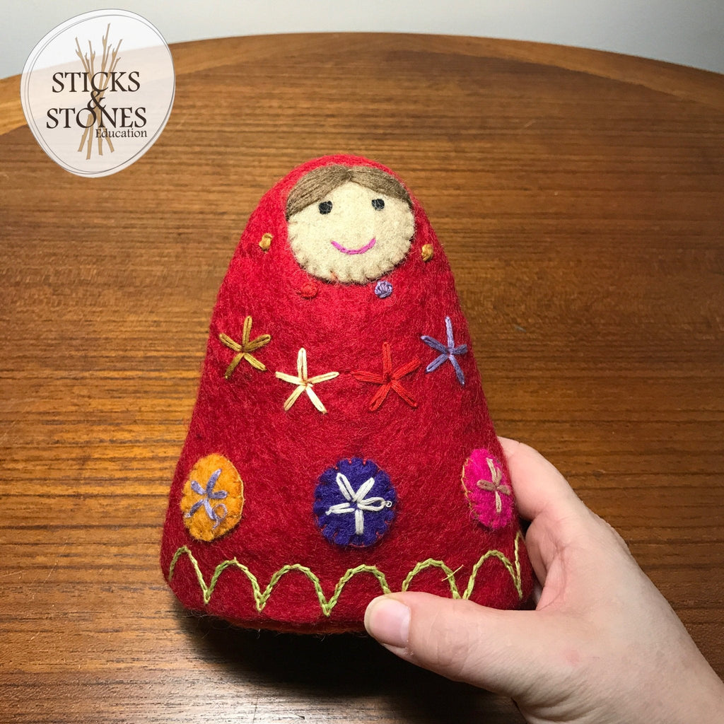 Rainbow Felt Nesting Dolls - Sticks & Stones Education - Sticks & Stones Education