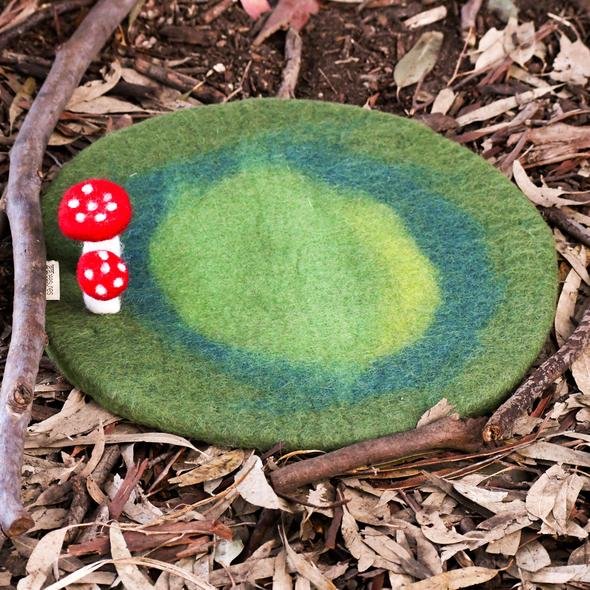 Round Toadstool Felt Playscape || Tara Treasures - Tara Treasures - Sticks & Stones Education