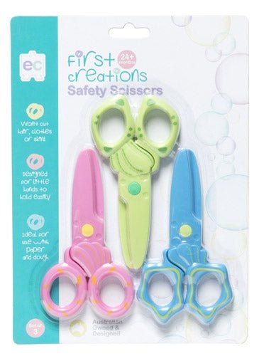 Safety Scissors - Set of 3 - Sticks & Stones Education - Sticks & Stones Education