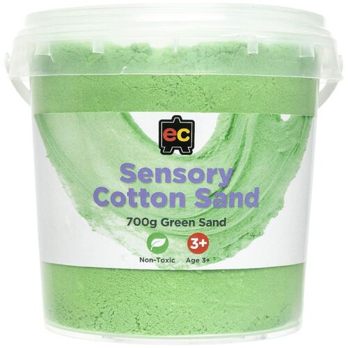Sensory Cotton Sand 700g - Green - Educational Colours - Sticks & Stones Education