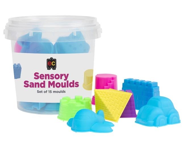 Sensory Sand Moulds - set of 15 - Educational Colours - Sticks & Stones Education