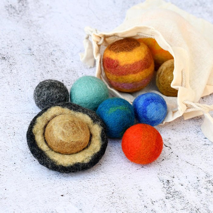 Solar System Space Felt Planets - Tara Treasures - Sticks & Stones Education