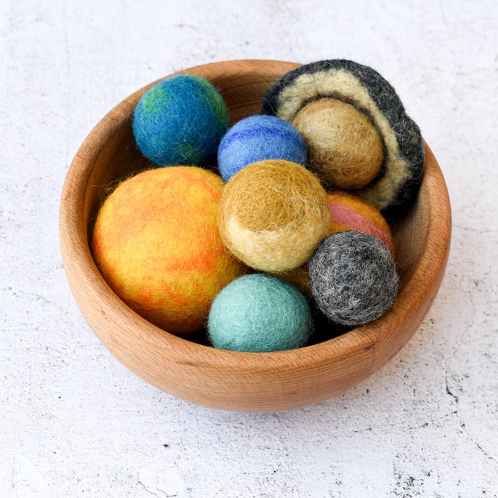 Solar System Space Felt Planets - Tara Treasures - Sticks & Stones Education