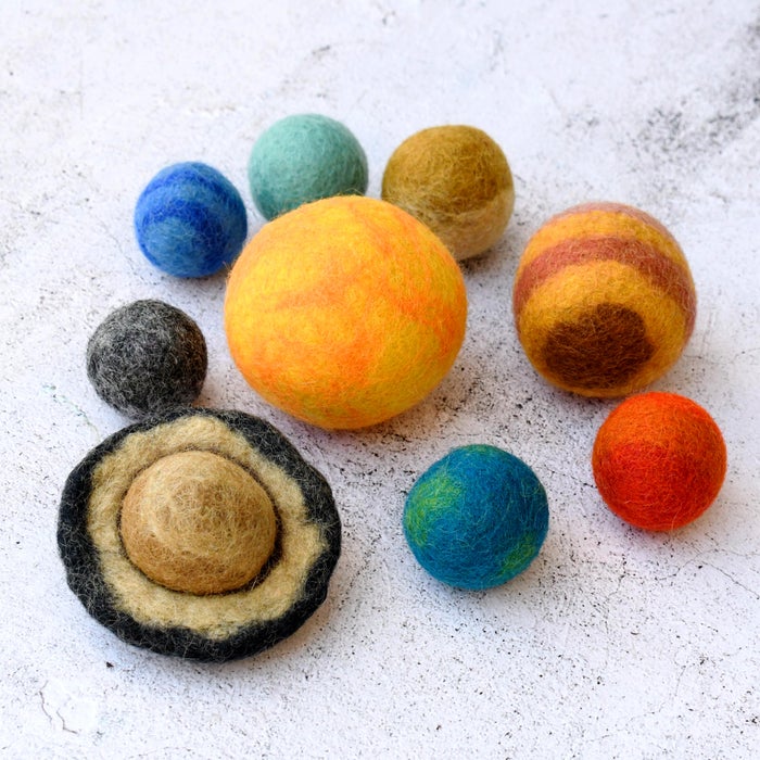 Solar System Space Felt Planets - Tara Treasures - Sticks & Stones Education