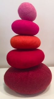 Stacking Stones in Red Tones - Papoose Toys - Sticks & Stones Education