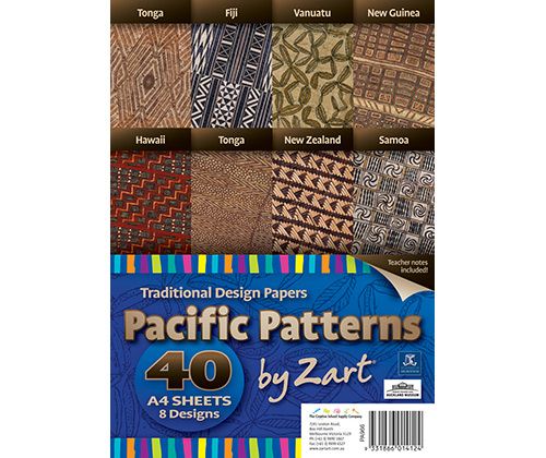 Traditional Pacific Pattern Paper - Zart Art - Sticks & Stones Education
