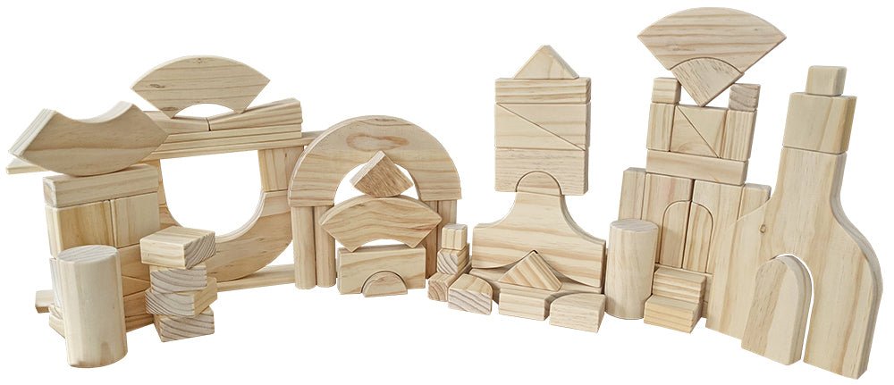 Unit/Project Block Set of Alternative Shapes - 70pcs - Billy Kidz - Sticks & Stones Education