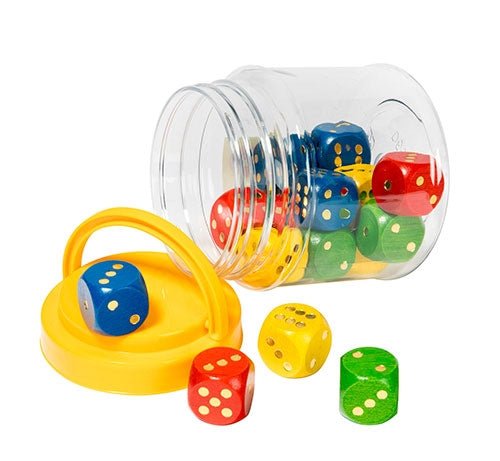Wooden Dice - Set of 16 - Learning Can Be Fun - Sticks & Stones Education