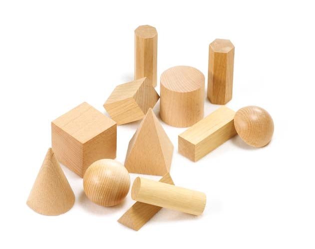 Wooden Geometric Solids - Set of 12 - Sticks & Stones Education - Sticks & Stones Education