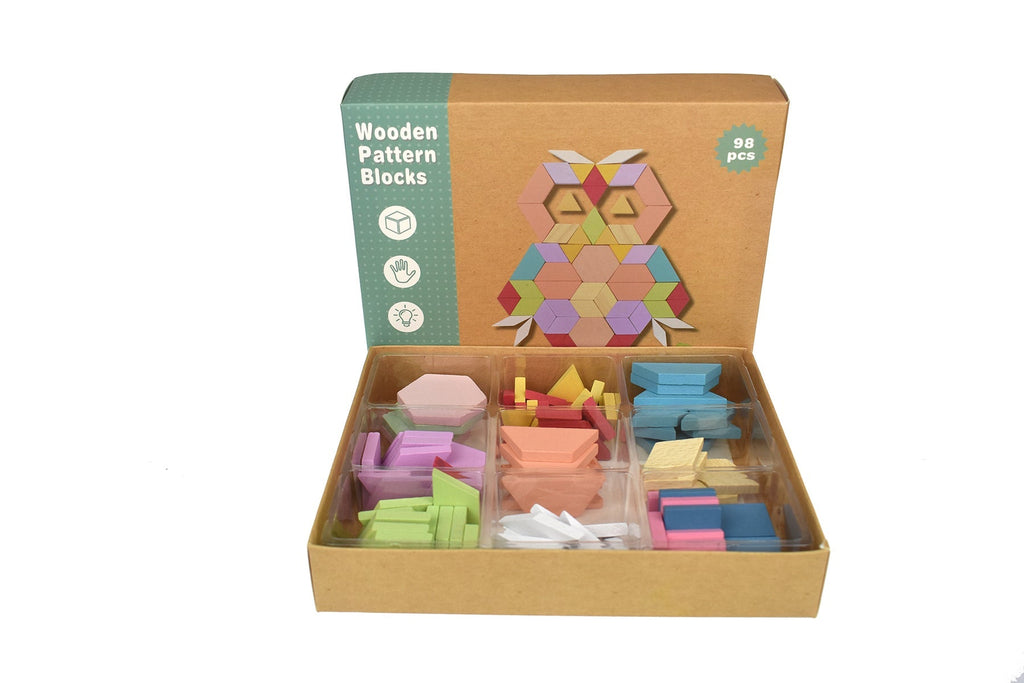 Wooden Pattern Blocks - Calm & Breezy - Sticks & Stones Education