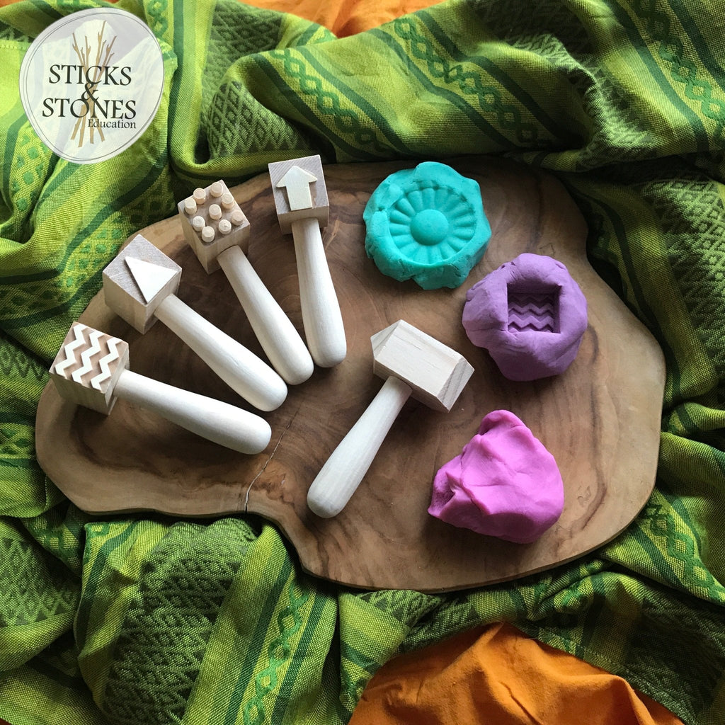 Wooden Pattern Hammers - EdX Education - Sticks & Stones Education