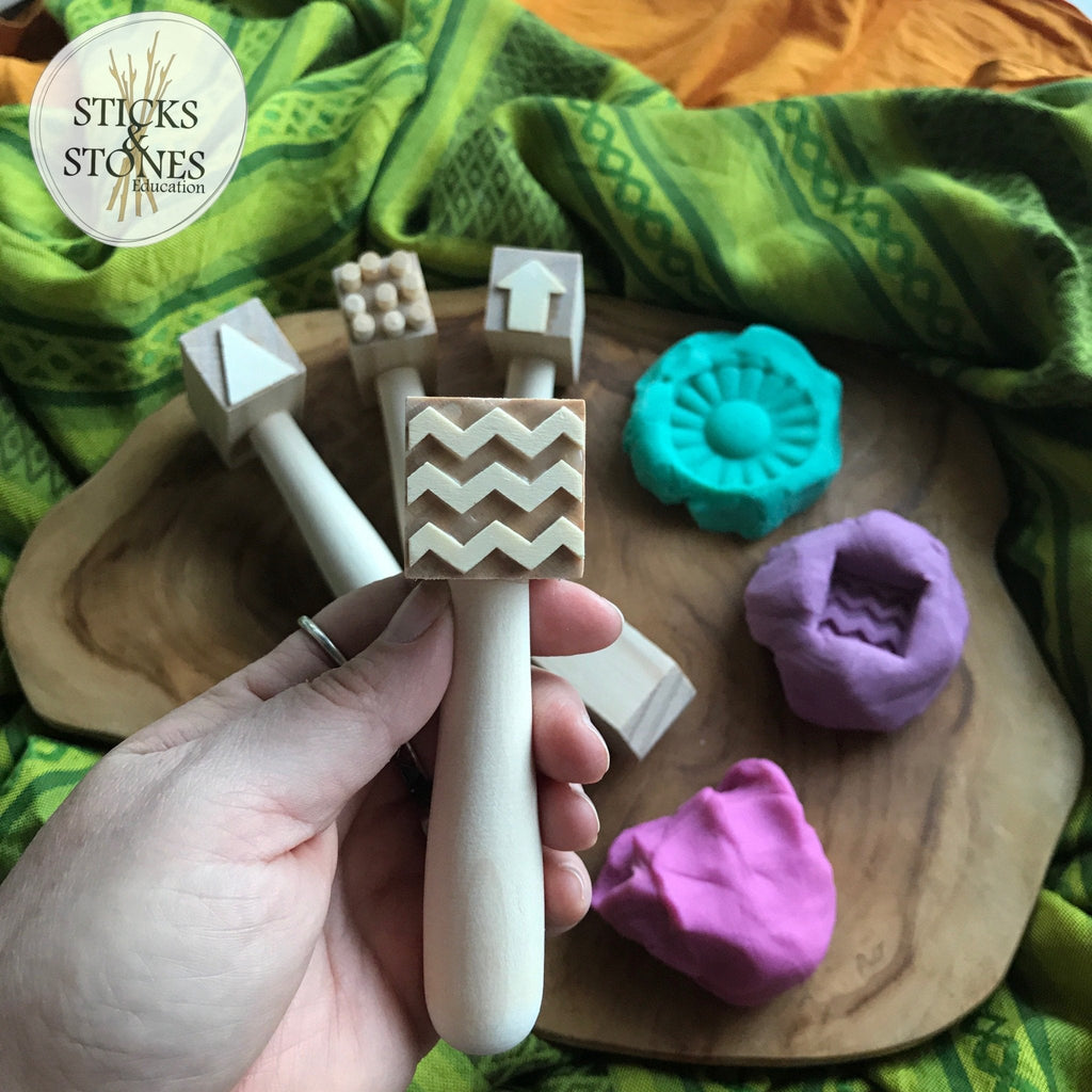 Wooden Pattern Hammers - EdX Education - Sticks & Stones Education