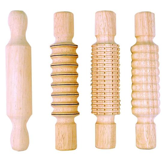 Wooden Pattern Rolling Pins - Educational Colours - Sticks & Stones Education