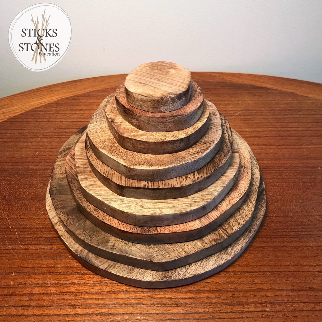 Wooden Pyramid - Papoose Felt - Sticks & Stones Education