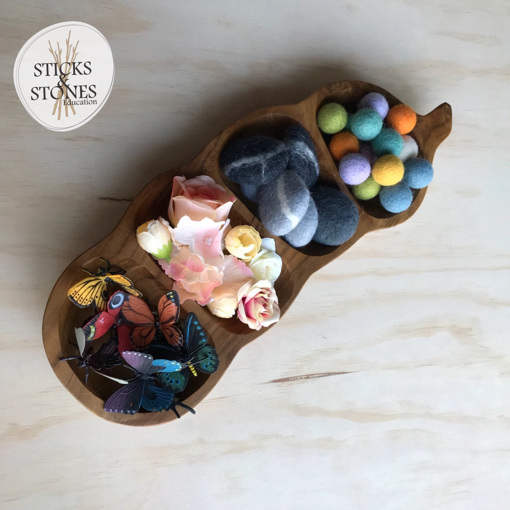 Wooden Tamarind Tray - Papoose Toys - Sticks & Stones Education