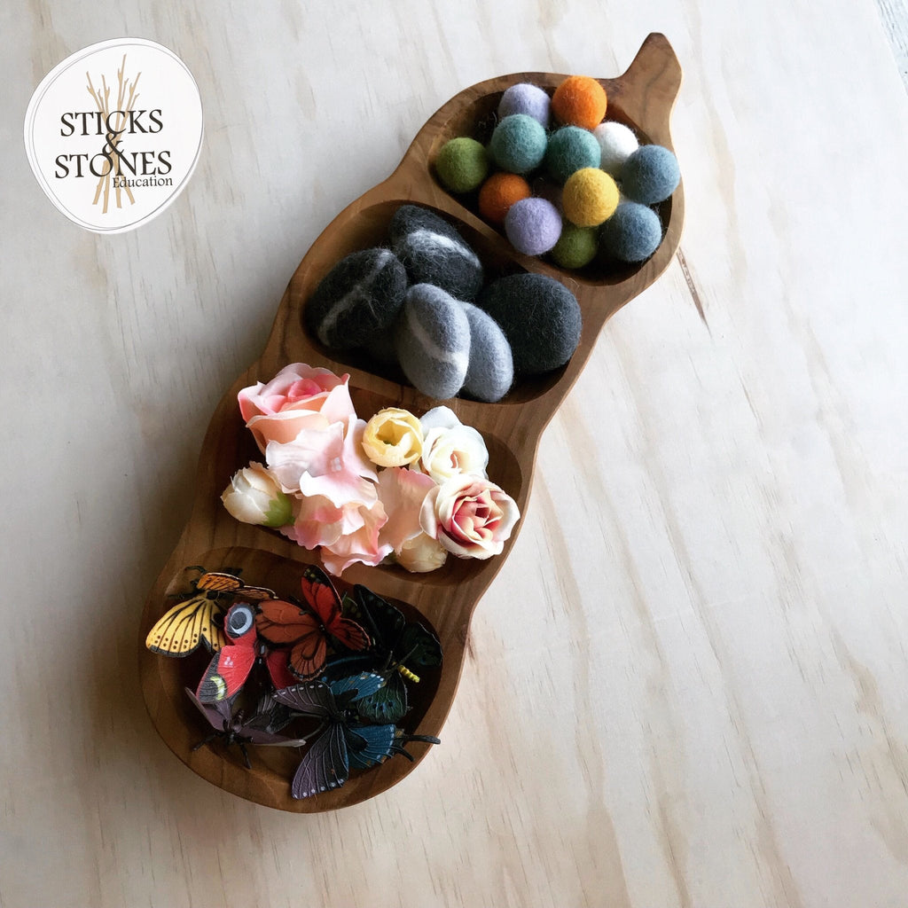 Wooden Tamarind Tray - Papoose Toys - Sticks & Stones Education