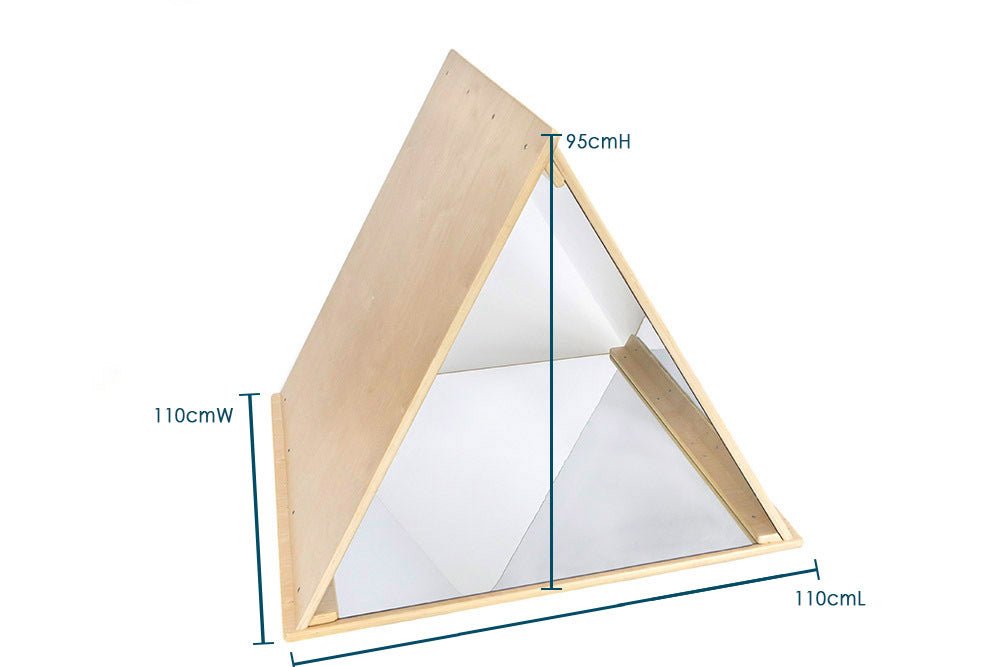 Wooden Triangle with Mirrors - Billy Kidz - Sticks & Stones Education