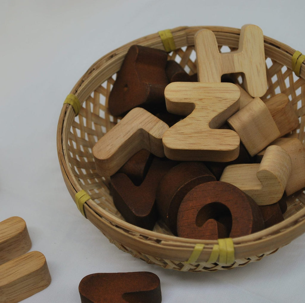Wooden Upper Case Letters - QToys - Sticks & Stones Education