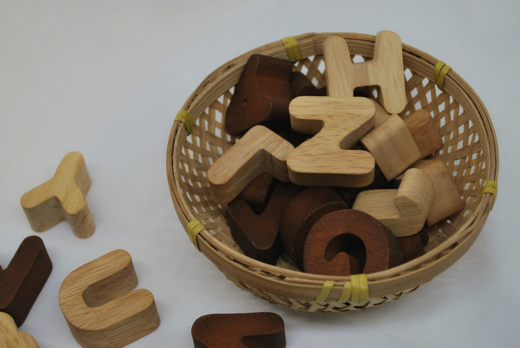 Wooden Upper Case Letters - QToys - Sticks & Stones Education